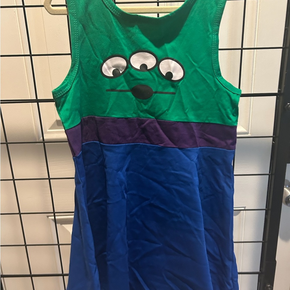 Kids Sleeveless Green and Blue Dress